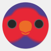 Het gezicht van een Violet-hals heerlijkheid Ronde Sticker (Voorkant)