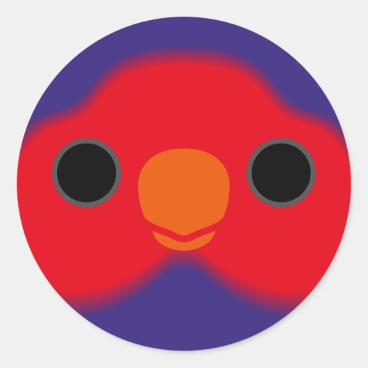 Het gezicht van een Violet-hals heerlijkheid Ronde Sticker (Voorkant)