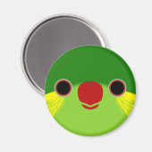 Het gezicht van een vrouw Rode flank lorikeet Magneet (Voorkant / Achterkant)