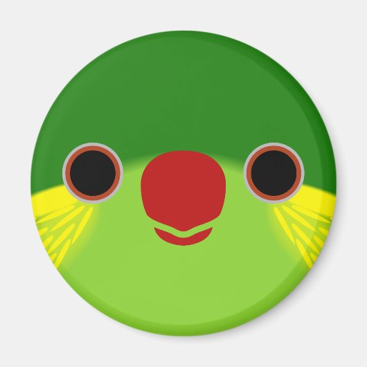 Het gezicht van een vrouw Rode flank lorikeet Magneet (Voorkant)