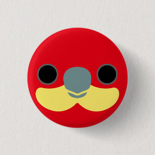 Het gezicht van een Westerne rosella Ronde Button 3,2 Cm