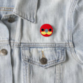 Het gezicht van een Westerne rosella Ronde Button 3,2 Cm (In situ)