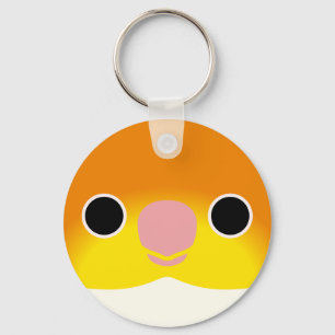 Het gezicht van een witbuikige Caique Sleutelhanger