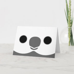 Het gezicht van een witte mannelijke cocktail kaart