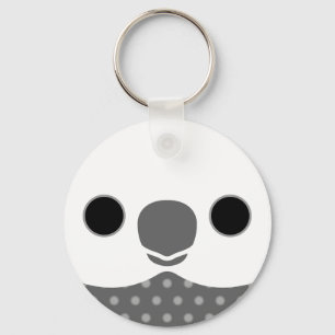 Het gezicht van een witte Pearl mannelijke cocktai Sleutelhanger