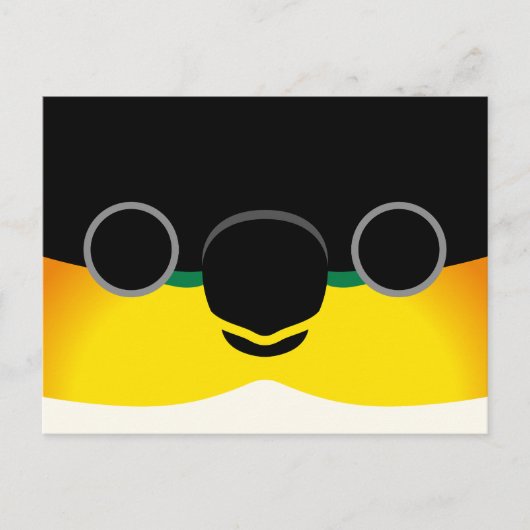 Het gezicht van een zwartkoppige Caique Feestdagenkaart (Voorkant)