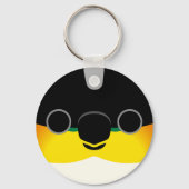 Het gezicht van een zwartkoppige Caique Sleutelhanger (Achterkant)