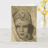 Het gezicht van het art deco kaart (Gele Bloem)