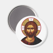 Het gezicht van het heilige Christus icoon Magneet (Voorkant / Achterkant)