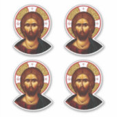 Het gezicht van het heilige Christus icoon Sticker (Voorkant)