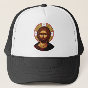 Het gezicht van het heilige Christus icoon Trucker Pet