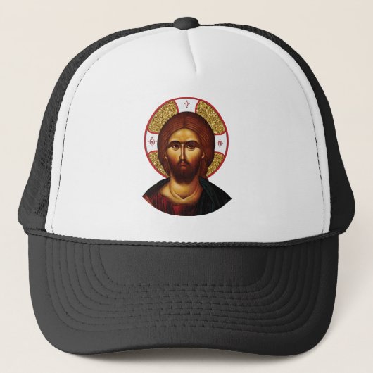 Het gezicht van het heilige Christus icoon Trucker Pet (Voorkant)