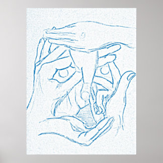 Het gezicht van het Poster van Hands