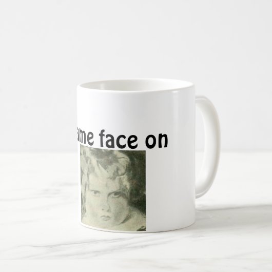 Het gezicht van het spel op de Mok van de Koffie v (Voorkant rechts)