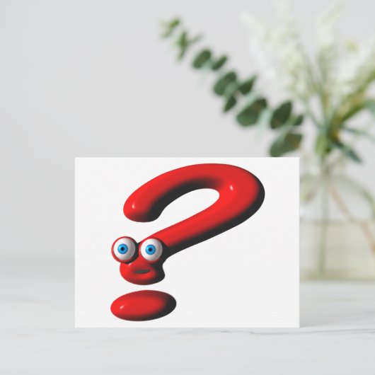 Het Gezicht van het vraagteken Briefkaart (Staand voorkant)