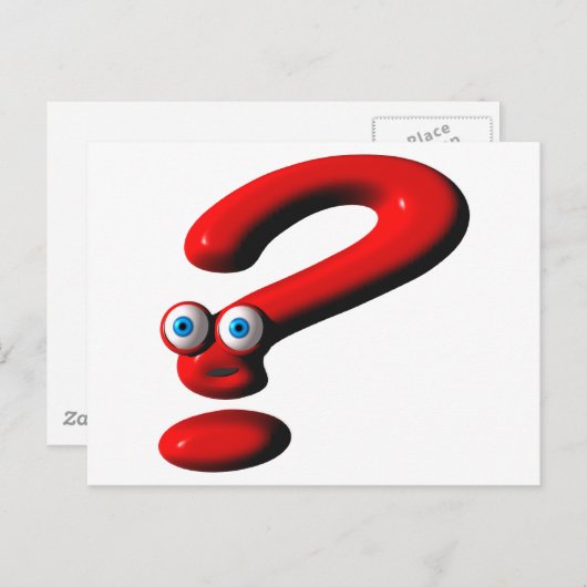 Het Gezicht van het vraagteken Briefkaart (Voorkant / Achterkant)