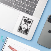 Het gezicht van Ismaël Sticker (Laptop met iPhone)