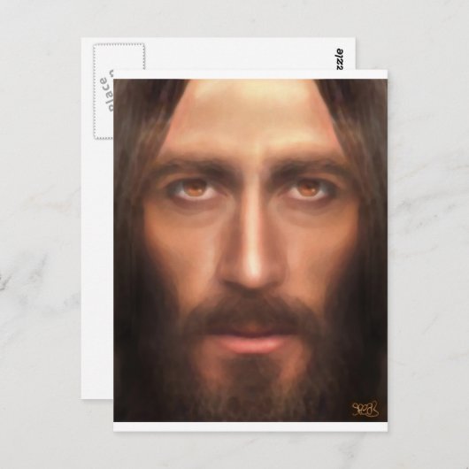 Het gezicht van Jezus Briefkaart (Voorkant / Achterkant)