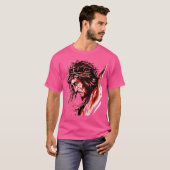Het gezicht van Jezus-tekening T-shirt (Voorkant volledig)