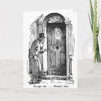 Het Gezicht van Marley (met tekst) Feestdagen Kaart