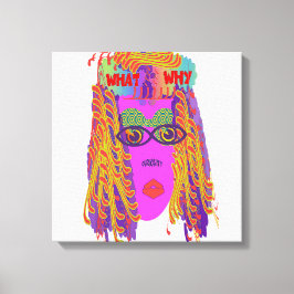 Het gezicht van nieuwsgierigheid canvas afdruk