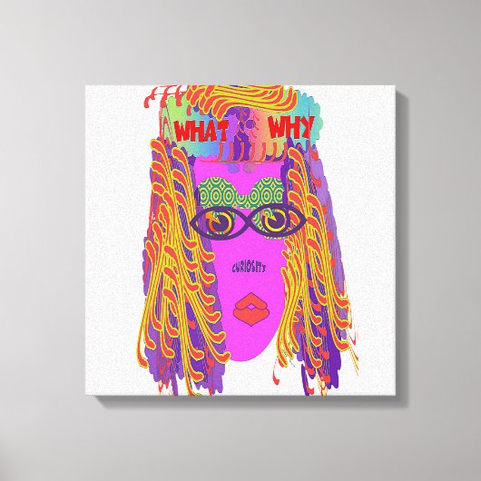 Het gezicht van nieuwsgierigheid canvas afdruk (Voorkant)