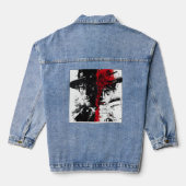 Het gezicht van twee werelden denim jacket (Achterkant)