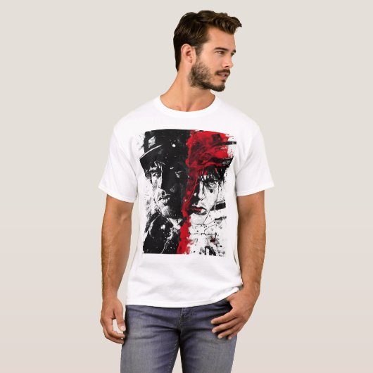 Het gezicht van twee werelden t-shirt (Voorkant volledig)