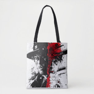 Het gezicht van twee werelden tote bag