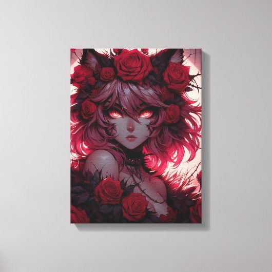 Het gezicht van verboden Rozen Canvas Afdruk (Voorkant)