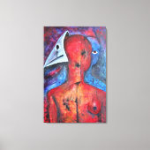 Het gezicht verbergen canvas afdruk (Voorkant)