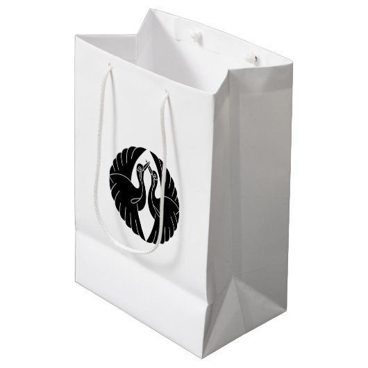 Het gezicht zien van witte kranen Gift Bags Medium Cadeauzakje (Voorkant Gekanteld)