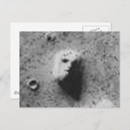 Het gezichtsveld van MARS-_-Cydonia Mensae Briefkaart (Voorkant / Achterkant)