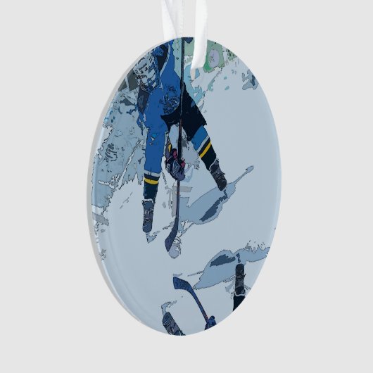 Het gezichtsvermogen - Ice Hockey Player-Ornament Ornament (voorkant)