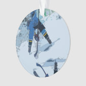Het gezichtsvermogen - Ice Hockey Player-Ornament Ornament (voorkant)