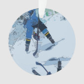 Het gezichtsvermogen - Ice Hockey Player-Ornament Ornament (voorkant)