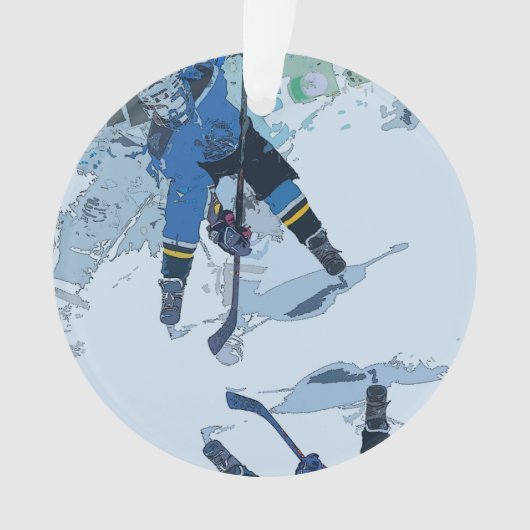 Het gezichtsvermogen - Ice Hockey Player-Ornament Ornament (voorkant)