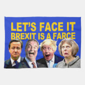 HET GEZIEN VAN HET, IS BREXIT EEN FARCE leuk anti  Theedoek (Horizontaal)