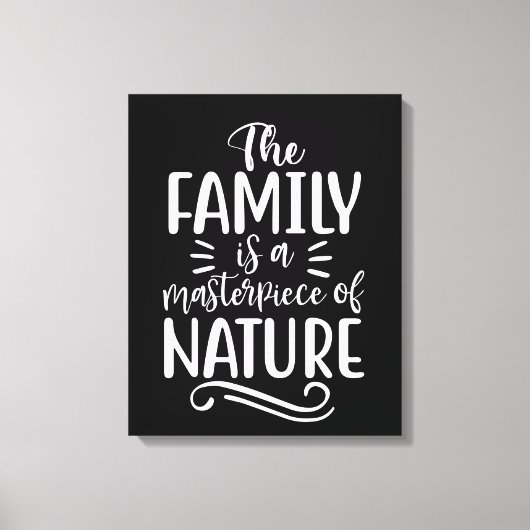 Het gezin is een stuk Natuur Canvas Afdruk (Voorkant)