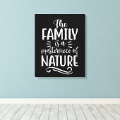 Het gezin is een stuk Natuur Canvas Afdruk (Insitu (Houten vloer))