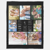 Het gezinsleven is het beste leven 7 Foto zwart Fleece Deken (Voorkant)