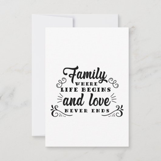 Het gezinsleven op vrijdag begint kaart (Voorkant)