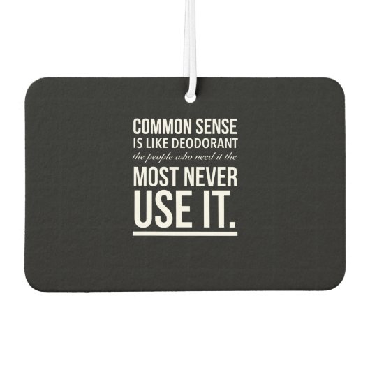 Het gezond verstand is als deodorant, de mensen luchtverfrisser (Voorkant)