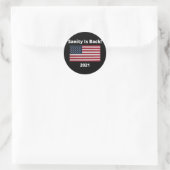 Het gezond verstand is terug ronde sticker (Tas)