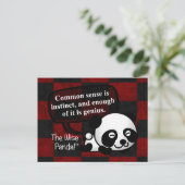 Het gezond verstand maakt je een genie briefkaart (Staand voorkant)
