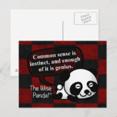 Het gezond verstand maakt je een genie briefkaart (Voorkant / Achterkant)