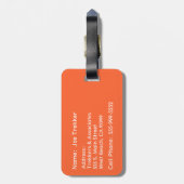 Het gezonde Bagagelabel van de Mandarijn van de (Achterkant verticaal)