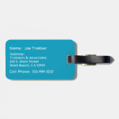 Het gezonde Turkooise Bagagelabel van de Trekking (Achterkant horizontaal)