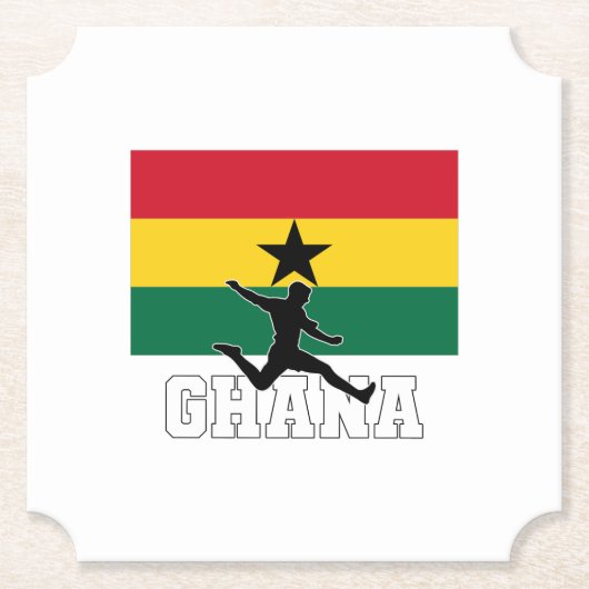 Het Ghanees voetbalelftal is het nationale elftal  Kartonnen Onderzetters (Voorkant)