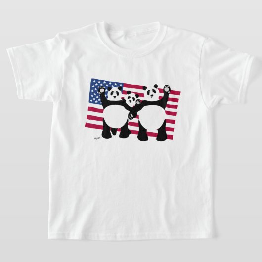Het Giant Pandas Amerikaanse T-shirt (Laagn)